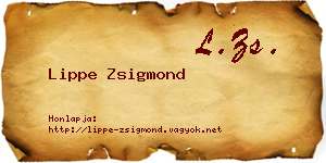 Lippe Zsigmond névjegykártya