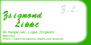 zsigmond lippe business card